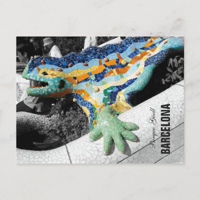 Barcelona Gaudi Park Guell Postcard (Front)