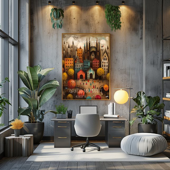 Barcelona: Gaudi's Masterpiece - Whimsical Art Poster (Creator Uploaded)