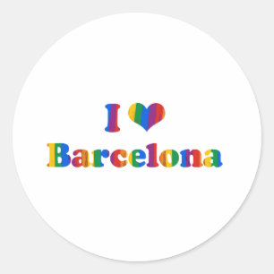 BARCELONA GAY PRIDE CLASSIC ROUND STICKER