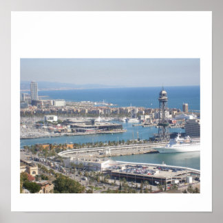 Barcelona Harbor Poster