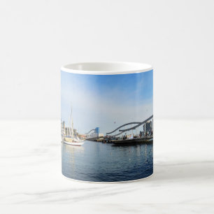 Barcelona harbour coffee mug