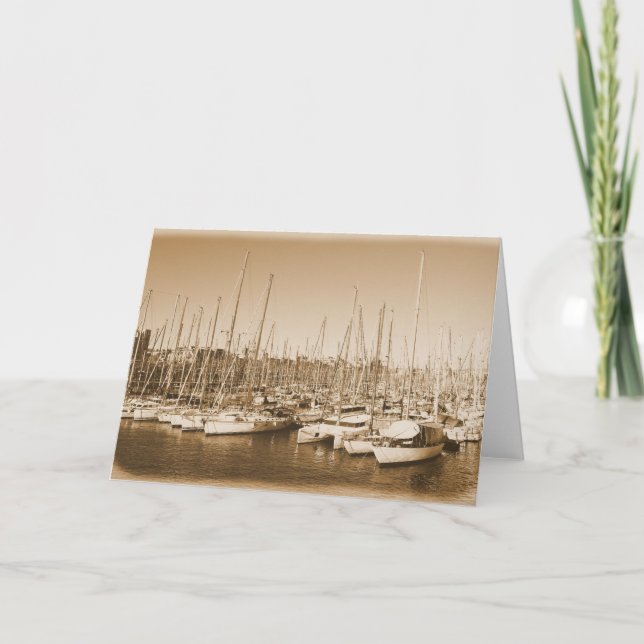 Barcelona Harbour - Spain - Greeting Card (Front)