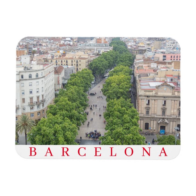 Barcelona La Rambla fridge magnet (Horizontal)