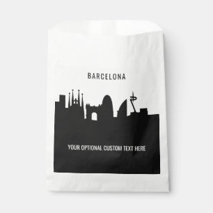 Barcelona Landmarks custom text Favour Bags