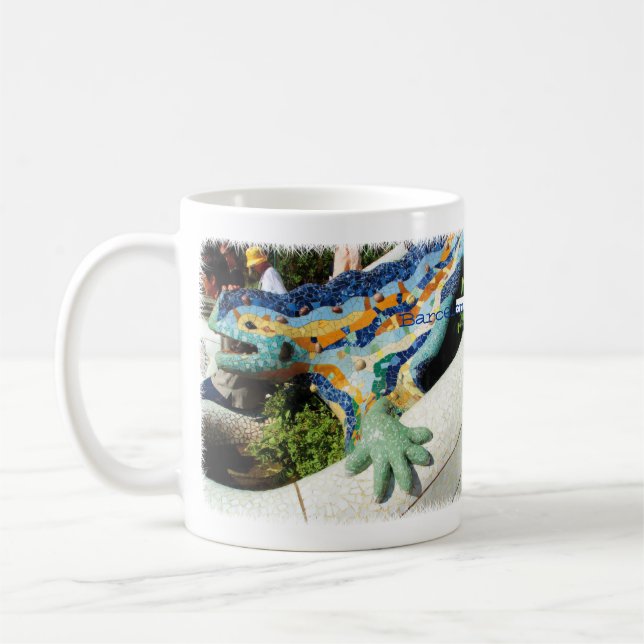 Barcelona Lizard Hand Mosaics Coffee Mug (Left)