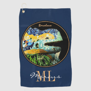 Barcelona Lizard & Park Guell, Catalonia / Gaudi G Golf Towel