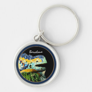 Barcelona Lizard & Park Guell, Catalonia / Gaudi Key Ring