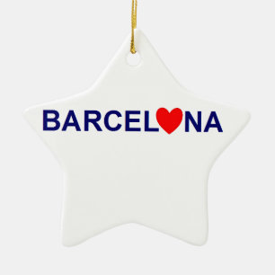 Barcelona love ceramic tree decoration