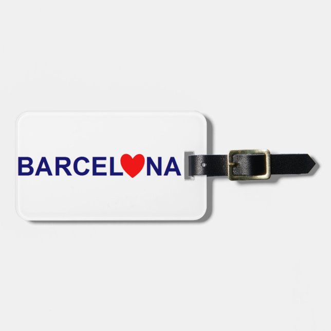 Barcelona love luggage tag (Front Horizontal)