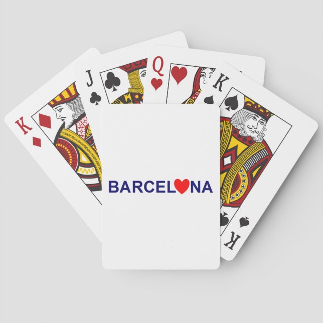 Barcelona love playing cards (Back)