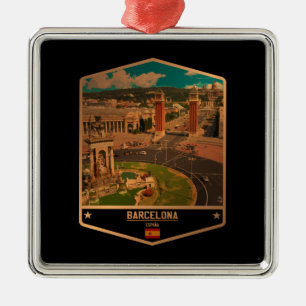 Barcelona Metal Tree Decoration