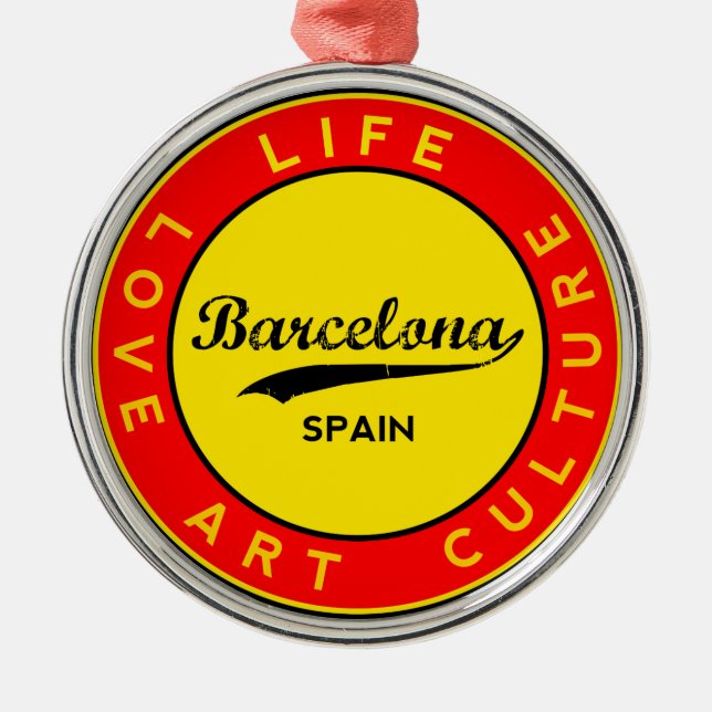 Barcelona Metal Tree Decoration (Front)