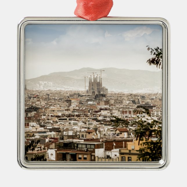 Barcelona Metal Tree Decoration (Front)