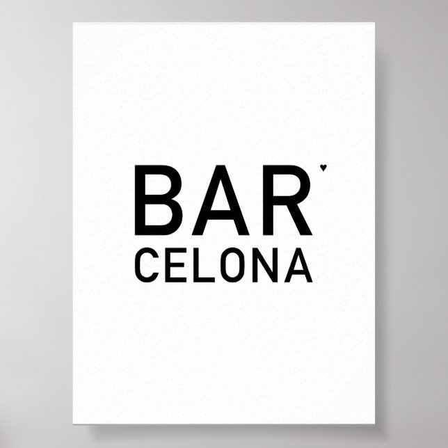 Barcelona - minimalistic typography poster (Front)