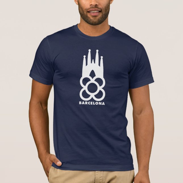 Barcelona Modernist - Sagrada Familia Panot Flower T-Shirt (Front)