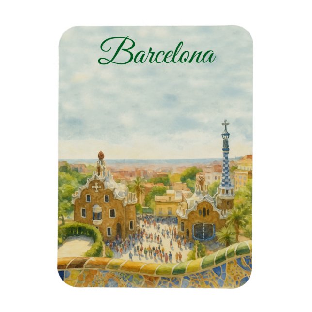 Barcelona Park Guell Magnet (Vertical)