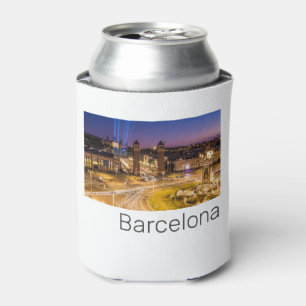Barcelona Plaza de Espana Catalonia Spain Sunset Can Cooler