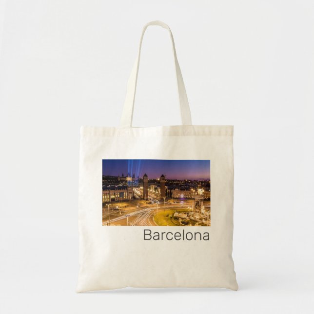 Barcelona Plaza de Espana Catalonia Spain Sunset Tote Bag (Front)