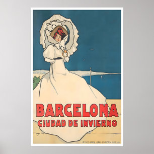 Barcelona Poster Spain Art Retro Spanish Travel