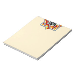 Barcelona Red Black White Yellow Grey Octagonal Notepad