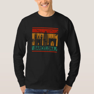 Barcelona Retro Spain Travel Espana Tourist Vacati T-Shirt