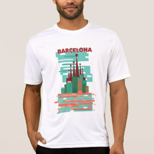 Barcelona retro Travel poster T-Shirt