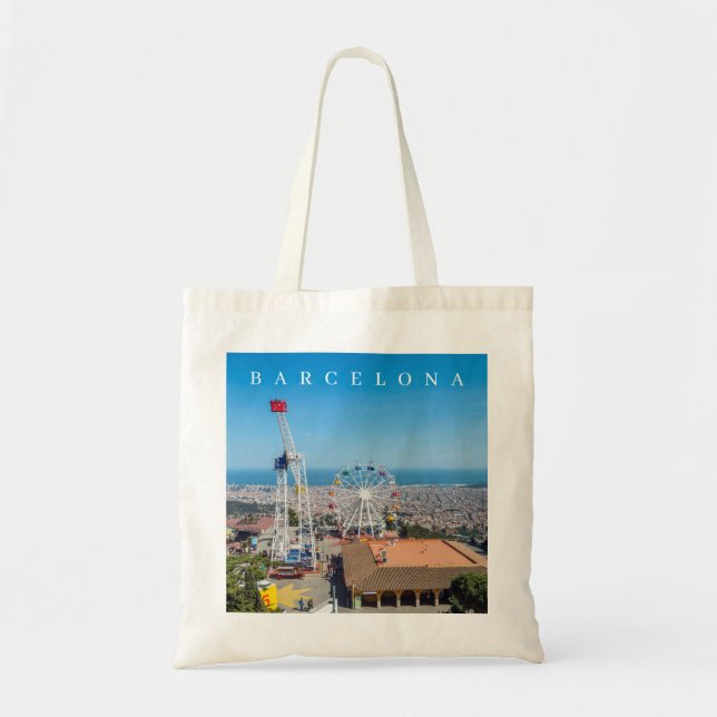 Barcelona seen from Tibidabo tote bag (Front)