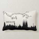 barcelona skyline deco lumbar cushion<br><div class="desc">barcelona skyline customisable background colour other cities in store,  have a look at the skyline line!</div>
