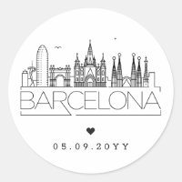 Barcelona Skyline | Wedding Date