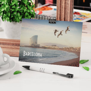 Barcelona, Spain - Barceloneta beach Postcard