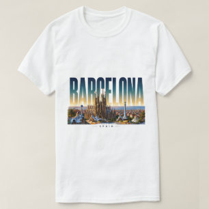 Barcelona Spain: Catalan Mediterranean City 📍 T-Shirt