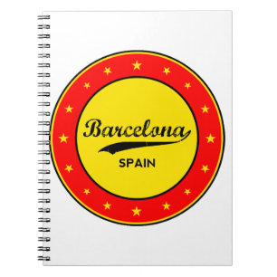 Barcelona, Spain, circle Spiral Notebook