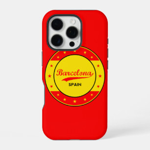 Barcelona, Spain, circle with flag colours iPhone 16 Pro Case