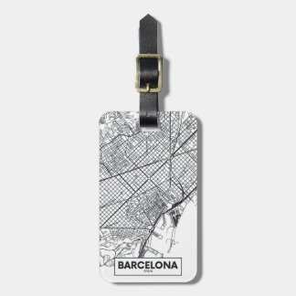 Barcelona, Spain | City Map Luggage Tag