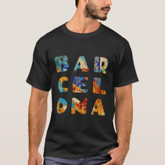 Barcelona Spain Clip Mosaic Spanish Espana T-Shirt