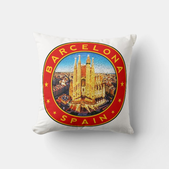 Barcelona Spain Cushion (Front)
