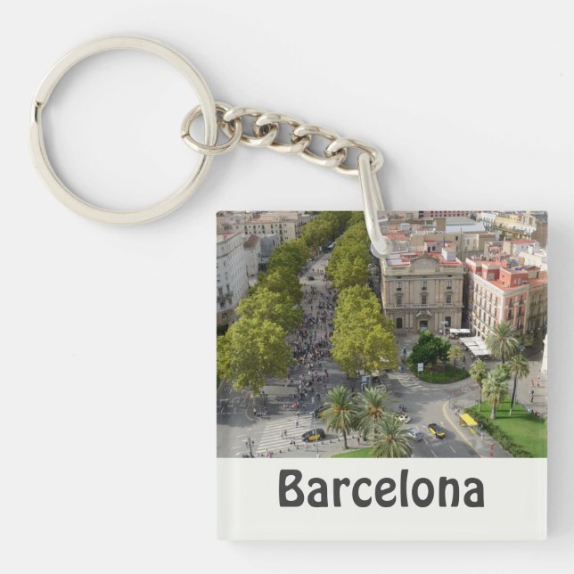 Barcelona, Spain Key Ring (Front)