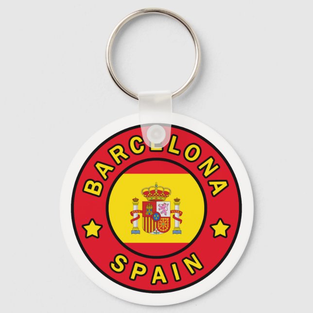 Barcelona Spain Key Ring (Front)