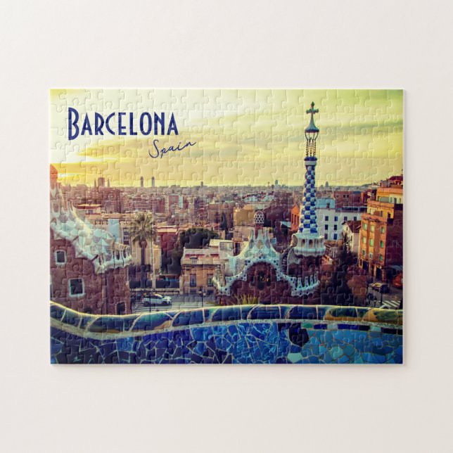 Barcelona, Spain - Park Guell Jigsaw Puzzle (Horizontal)
