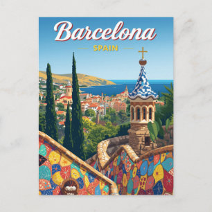 Barcelona Spain Park Güell Postcard