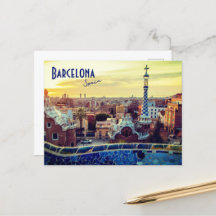 Barcelona, Spain - Park Guell Postcard
