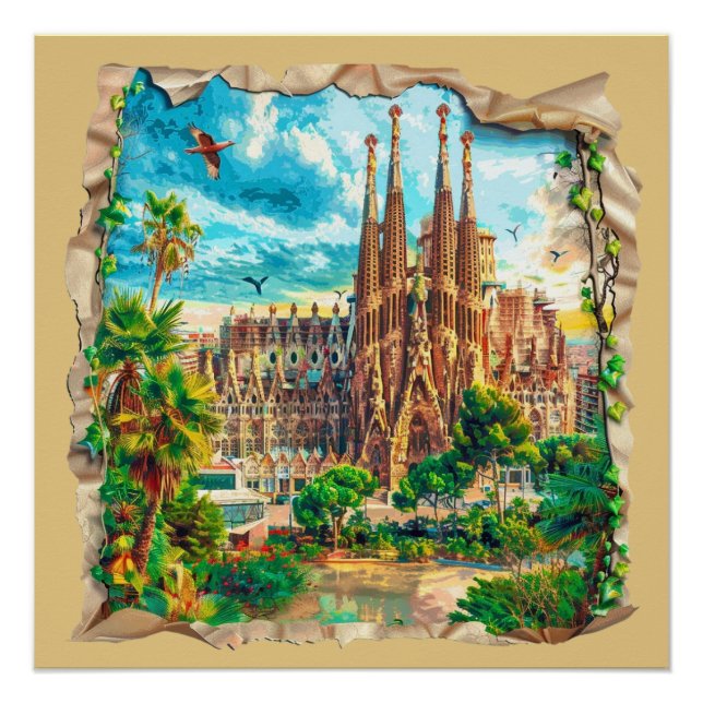 Barcelona, Spain Poster (Front)