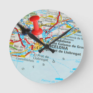 Barcelona, Spain Round Clock