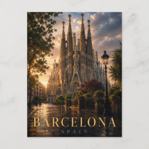 Barcelona Spain Sagrada Família REALMS Postcard