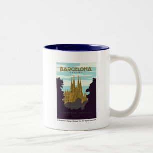 Barcelona, Spain - Sagrada Familia Two-Tone Coffee Mug
