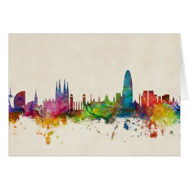Barcelona Spain Skyline (Front Horizontal)