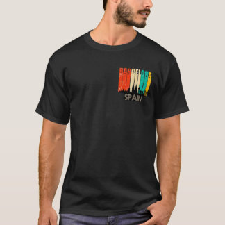 Barcelona Spain Skyline Art T-Shirt