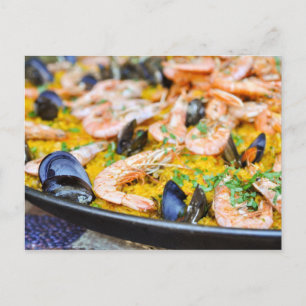 Barcelona Spain   Spanish Paella Postcard