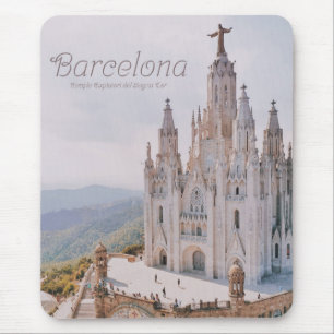 Barcelona Spain Temple Expiatori del Sagrat Cor Mouse Pad