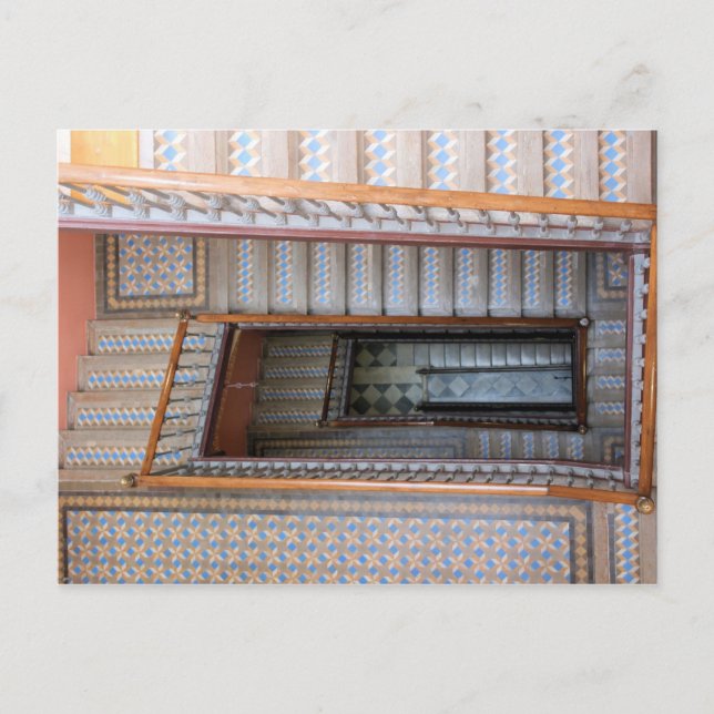 Barcelona, Spain  -  Tile Stairway Postcard (Front)